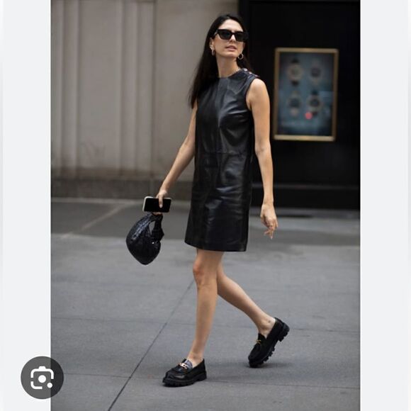 Rachel Roy vegan leather shift mini dress - Picture 3 of 9